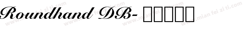 Roundhand DB字体转换
